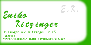 eniko kitzinger business card